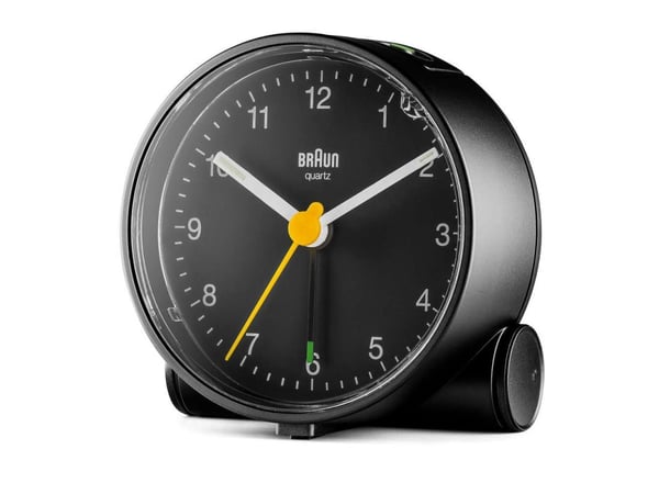 Braun BC01 - Alarmklokke - rund - kvarts - skrivebord - svart
