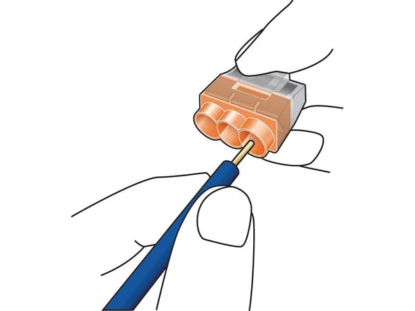 Helacon Plus Mini-pistokeliitin 3-johtiminen yksi- tai monijohtimiseen kaapeliin 1,5-2,5 mm², oranssi, 100 kpl - (100 kpl)