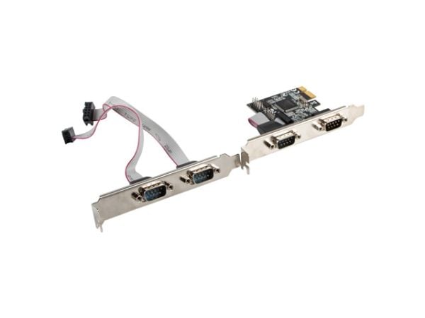 Lanberg PCE-DB9-004 - Seriell adapter - PCI Express x1 lavprofil - RS-232/422/485 x 4