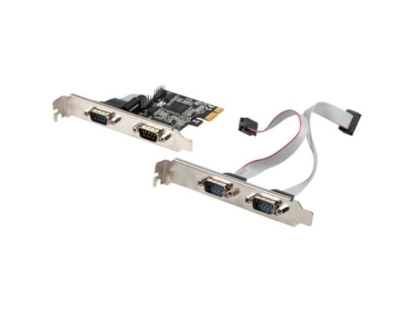 Lanberg PCE-DB9-004 - Seriell adapter - PCI Express x1 lavprofil - RS-232/422/485 x 4
