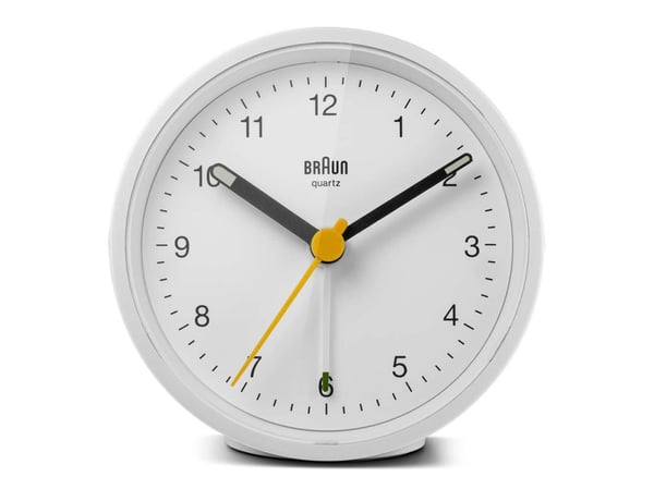 Braun Reflex BC12 - Alarmklokke - rund - kvarts - skrivebord - hvit