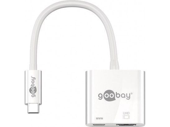 Goobay 62110, Koblet med ledninger (ikke trådløs), USB 3.2 Gen 1 (3.1 Gen 1) Type-C, Hvit, 60 Hz, HDMI, USB 3.2 Gen 1 (3.1 Gen 1) Type-C, Akrylonit...