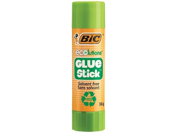 BIC ECOlutions, Limstift, 36 g, Fotoark kartong, Papir, 12 stykker, Utstillingseske |