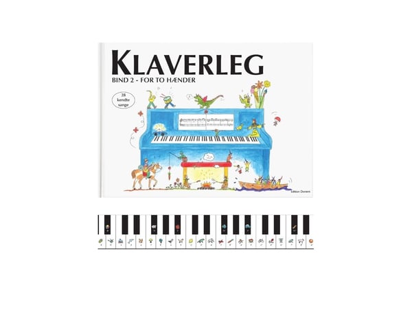 Klaverleg bind 2 - for to hender (blå) | Pernille Holm Kofod | Språk: Dansk