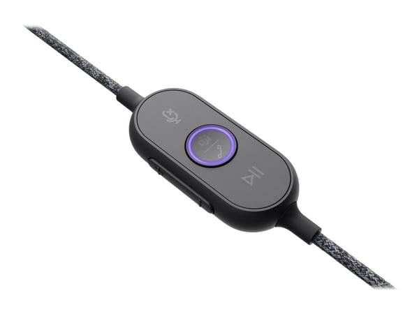 Logitech Zone Wired MSFT Teams - Hodesett - on-ear - kablet - USB-C - grafitt - Certified for Microsoft Teams
