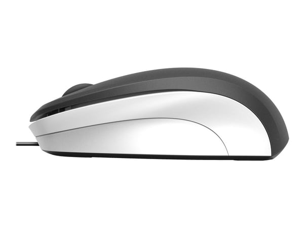 SPEEDLINK LEDGY - Mus - ergonomisk - høyrehendt - optisk - 3 knapper - kablet - USB - svart, hvit