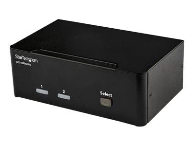 Startech 2-Port DisplayPort KVM Switch - Dual-Monitor - 4K 60 - with Audio & USB Peripheral Support - DP 1.2 - USB Hub (SV231DPDDUA2) - KVM / lyd /...