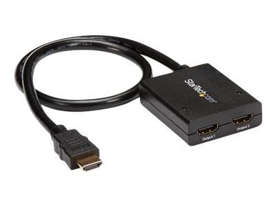 Startech HDMI Cable Splitter - 2 Port - 4K 30Hz - Powered - HDMI Audio / Video Splitter - 1 in 2 Out - HDMI 1.4 - Video/lyd-splitter - 2 x HDMI - s...