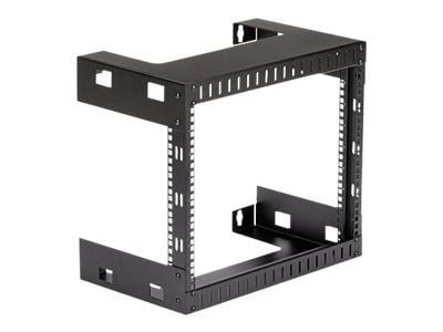 StarTech.com 8U 19" Wall Mount Network Rack - 12" Deep 2 Post Open Frame Server Room Rack for Data/AV/IT/Computer Equipment/Patch Panel with Cage N...