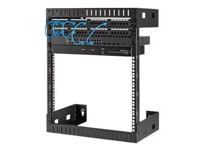 StarTech.com 12U 19" Wall Mount Network Rack - 12" Deep 2 Post Open Frame Server Room Rack for Data/AV/IT/Computer Equipment/Patch Panel with Cage ...