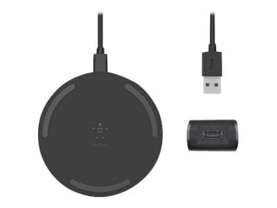 Belkin BoostCharge - Trådløs ladepute + AC-strømadapter - 10 watt - svart