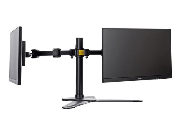 Iiyama DS1002D-B1 - Stativ - justerbar arm - for 2 skjermer - svart - skjermstørrelse: 10"-30" - skrivebordsstativ - for ProLite E2783QSU-B1, XU249...