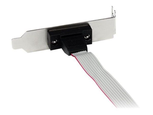 StarTech 1 Port 16in DB9 Serial Port BRacket to 10 Pin Header - Low Profile - low profile DB9 Header - DB9 bRacket (PLATE9M16LP) - Serielt panel - ...