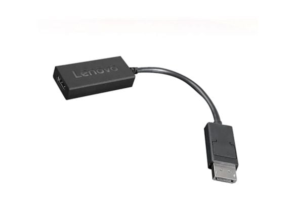 Lenovo - Video adapter - DisplayPort hann til HDMI hunn - 22.5 cm - svart - 4K-støtte