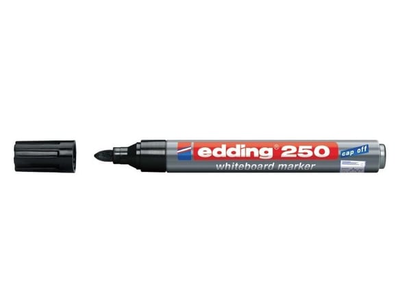Whiteboardmarker Edding 250 sort 1.5-3.0 mm (stk.)