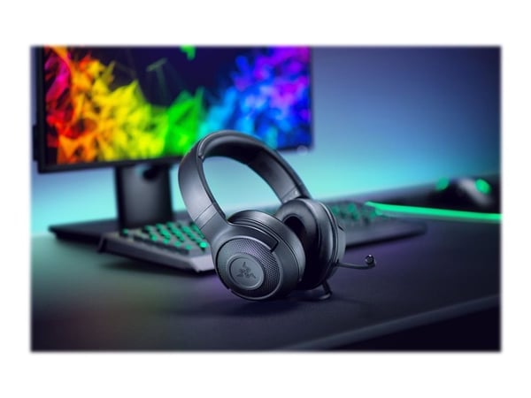 Razer Kraken X Lite - Hodesett - 7,1-kanals - full størrelse - kablet - 3,5 mm jakk - lydisolerende