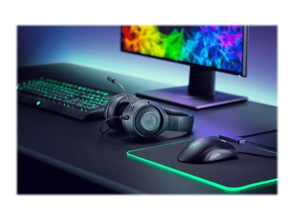 Razer Kraken X Lite - Hodesett - 7,1-kanals - full størrelse - kablet - 3,5 mm jakk - lydisolerende