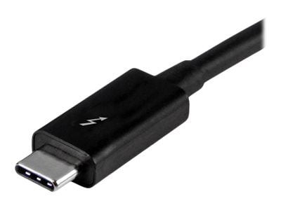 StarTech.com 1m Thunderbolt 3 (20Gbit/s) USB-C-kabel - Thunderbolt - USB- og DisplayPort-kompatibel - hann - hann - svart - nikkel - polyvinylklori...