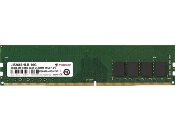 Transcend JetRAM - DDR4 - modul - 16 GB - DIMM 288-pin - 2666 MHz / PC4-21300 - CL19 - 1.2 V - ikke-bufret - ikke-ECC