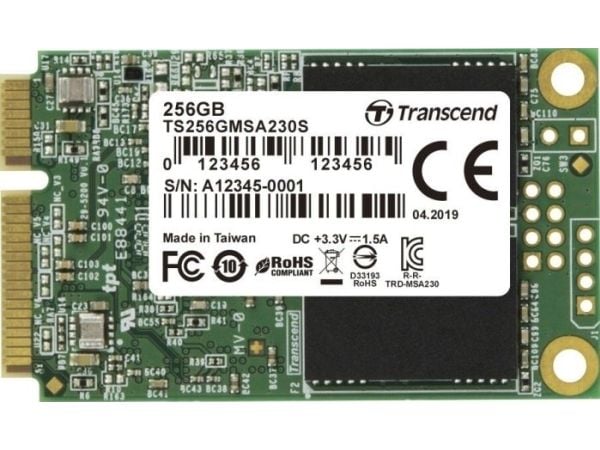 Transcend 230S - SSD - 256 GB - intern - mSATA - SATA 6Gb/s