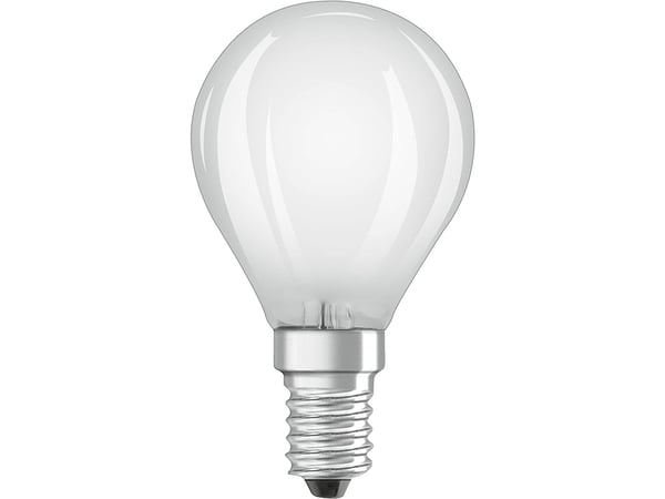 OSRAM - LED-lyspære - form: P45 - mattslipt finish - E14 - 4 W (ekvivalent 40 W) - klasse E - varmt hvitt lys - 2700 K (en pakke 2)