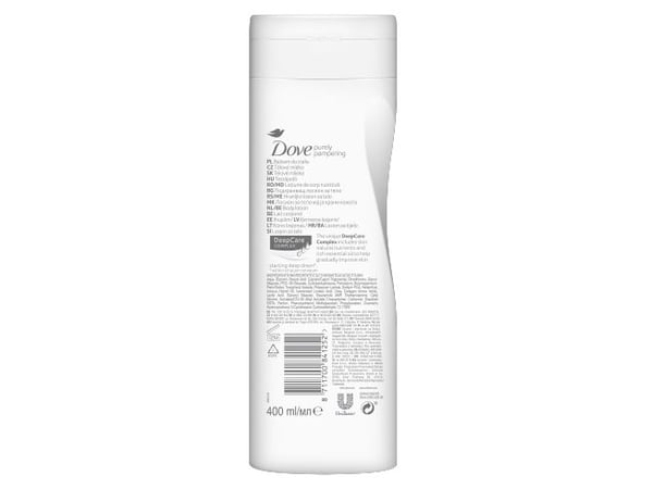 Dove Purely Pampering nærende lotion med duft av sheasmør og vanilje, 400 ml