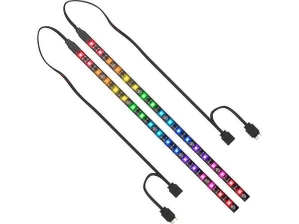 SilentiumPC Aurora Stripes ARGB, LED strip, 18 ampuller, LED, 2 stykker