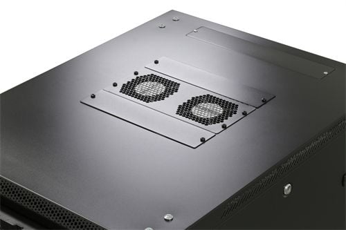 Deltaco SA.6502.0101, Viftepanel, Innebygd vifte, Stål, Sort