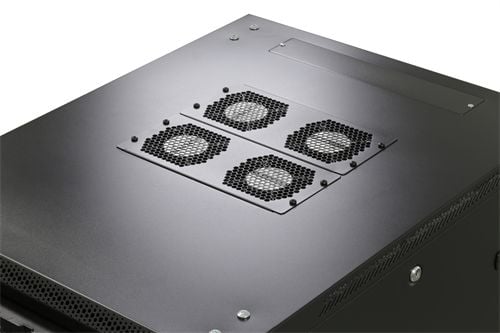 Deltaco SA.6502.0101, Viftepanel, Innebygd vifte, Stål, Sort