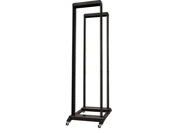 Deltaco 19-DR6837, 37U, Fritstående reol, 150 kg, Sort, SPCC, 48,3 cm (19")