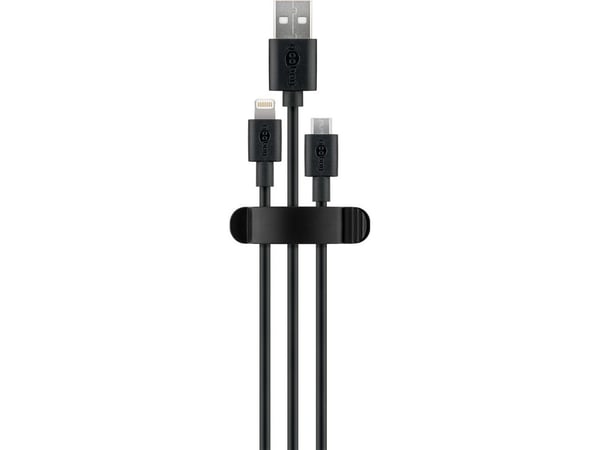 Goobay 70685, Kabelklips, Bord/Vegg, Sort