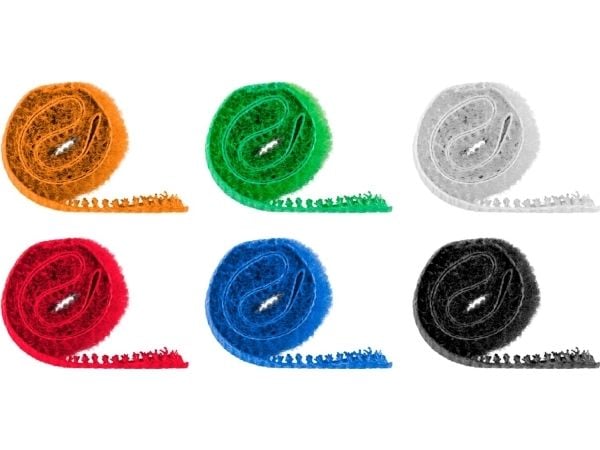 Goobay kaapelinhallinta tarranauha (17cm) - 6-pack, eri värejä
