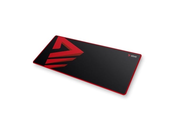 Savio Turbo Dynamic XL, Sort, Rød, Bilde, Stoff, Gummi, Antiskliunderlag, Musematte til gaming