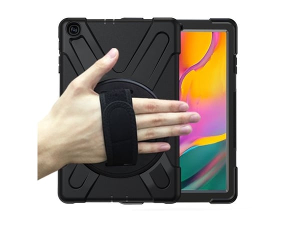 eSTUFF Defender Case - Baksidedeksel for nettbrett - svart - for Samsung Galaxy Tab A (2019) (10.1 tommer)