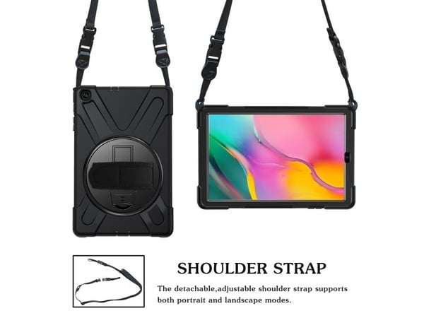 eSTUFF Defender Case - Baksidedeksel for nettbrett - svart - for Samsung Galaxy Tab A (2019) (10.1 tommer)
