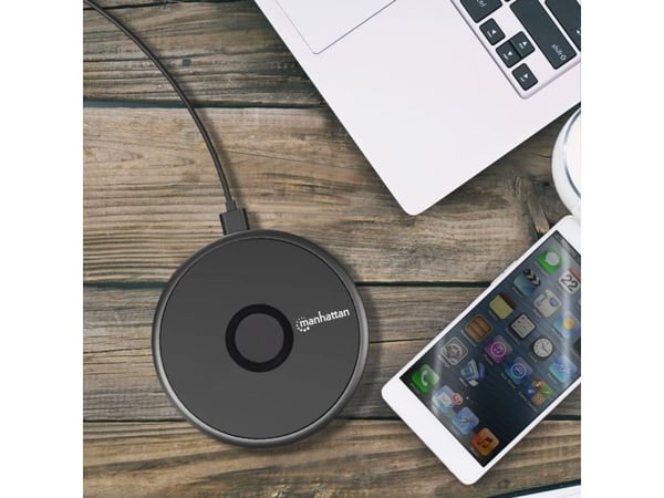Manhattan 102186, Innendørs, USB, Trådløs lading, 1,5 m, Sort