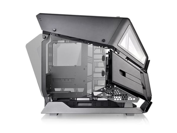 Thermaltake AH T600 - Tower - ATX - genomskinlig sidopanel (härdat glas) - ingen strömförsörjning (PS/2) - svart - USB/ljud