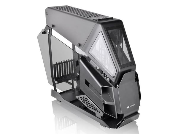 Thermaltake AH T600 - Tower - ATX - genomskinlig sidopanel (härdat glas) - ingen strömförsörjning (PS/2) - svart - USB/ljud