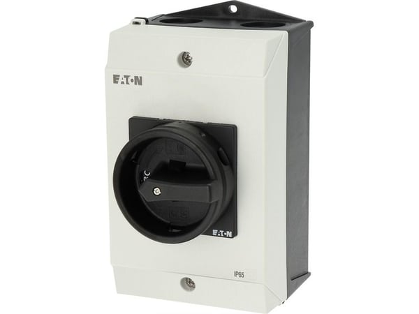 Eaton P1-25/I2/SVB-SW, Vipukytkin, 3P, Musta, Valkoinen, IP65, 100 mm, 115 mm