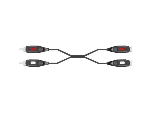 SpeaKa Professional SP-1300380, 2 x RCA, Hankjønn, 2 x RCA, Hunkjønn, 3 m, Svart