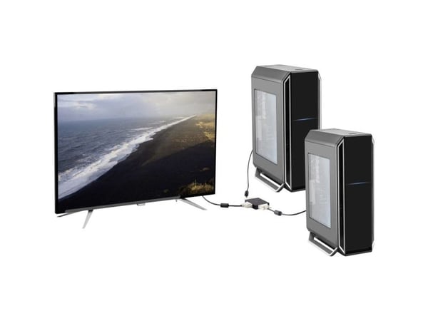 Renkforce RF-3795620, DVI, 1920 x 1080 piksler, Svart, Metall, 60 Hz, 165 MHz
