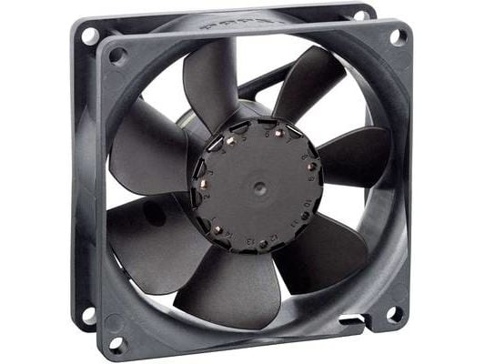 ebm-papst 8414 NGM, Fan, 8 cm, 2600 RPM, 58 m³/h, Svart