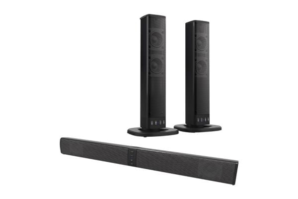 Xoro HSB 55, 2,1 kanavaa, 20 W, 20 W, 8 ohmia (O), 80 dB, 1% Xoro HSB 55, 2,1 kanavaa, 20 W, 20 W, 8 ohmia (O), 80 dB, 1%