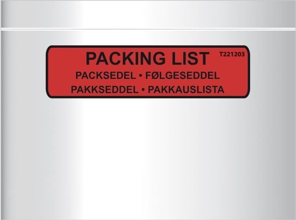 Følgeseddellomme C6 med tryk Value Range - (1000 stk.)