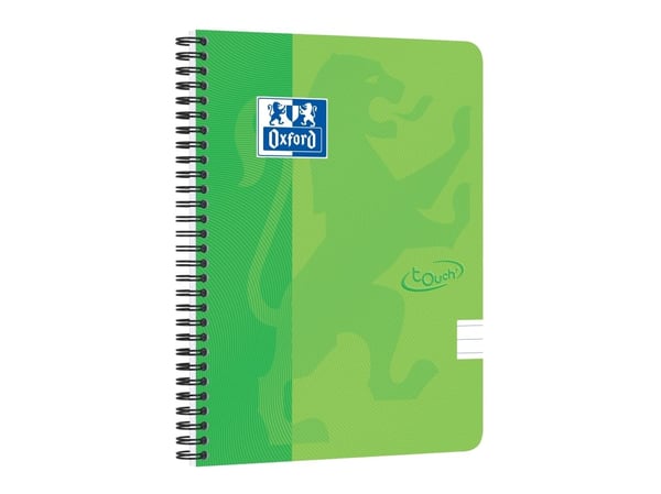 Notesbog Oxford Touch' A5+ m/140 sider linjeret grøn (5 stk.)