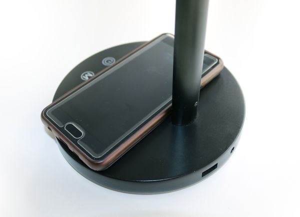 Bordlampe Unilux Diva LED sort USB+QI oplader
