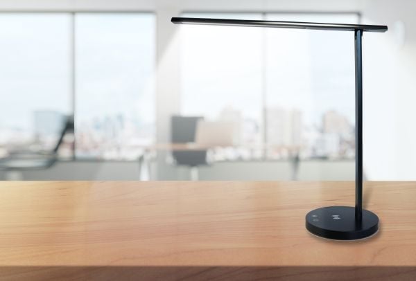 Bordlampe Unilux Diva LED sort USB+QI oplader