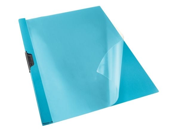 Esselte Vivida - Klipsfil - for A4 (210 x 297 mm) - kapasitet: 25 ark - blå med transparent frontdeksel