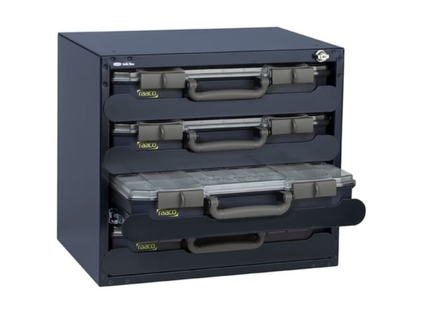raaco 139328, 4 hyller, Stål, Stål, Blå, 40 kg, 451 mm