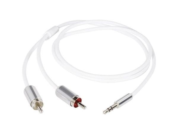SpeaKa Professional SP-7870524, 2 x RCA, Hankjønn, 3.5mm, Hankjønn, 1,5 m, Aluminium, Hvit